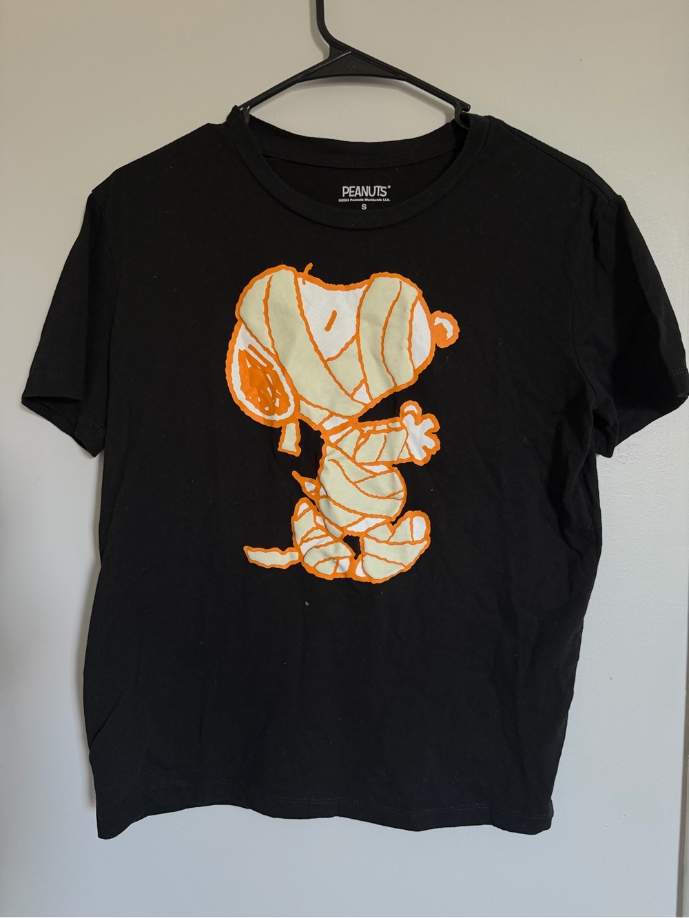 Peanuts Black Snoopy Mummy Graphic Tee